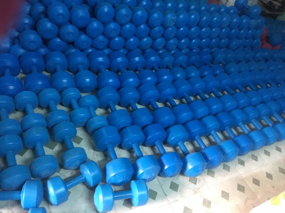 bánh tạ nhựa quả tạ nhựa tập thể hình tập tạ tập gym